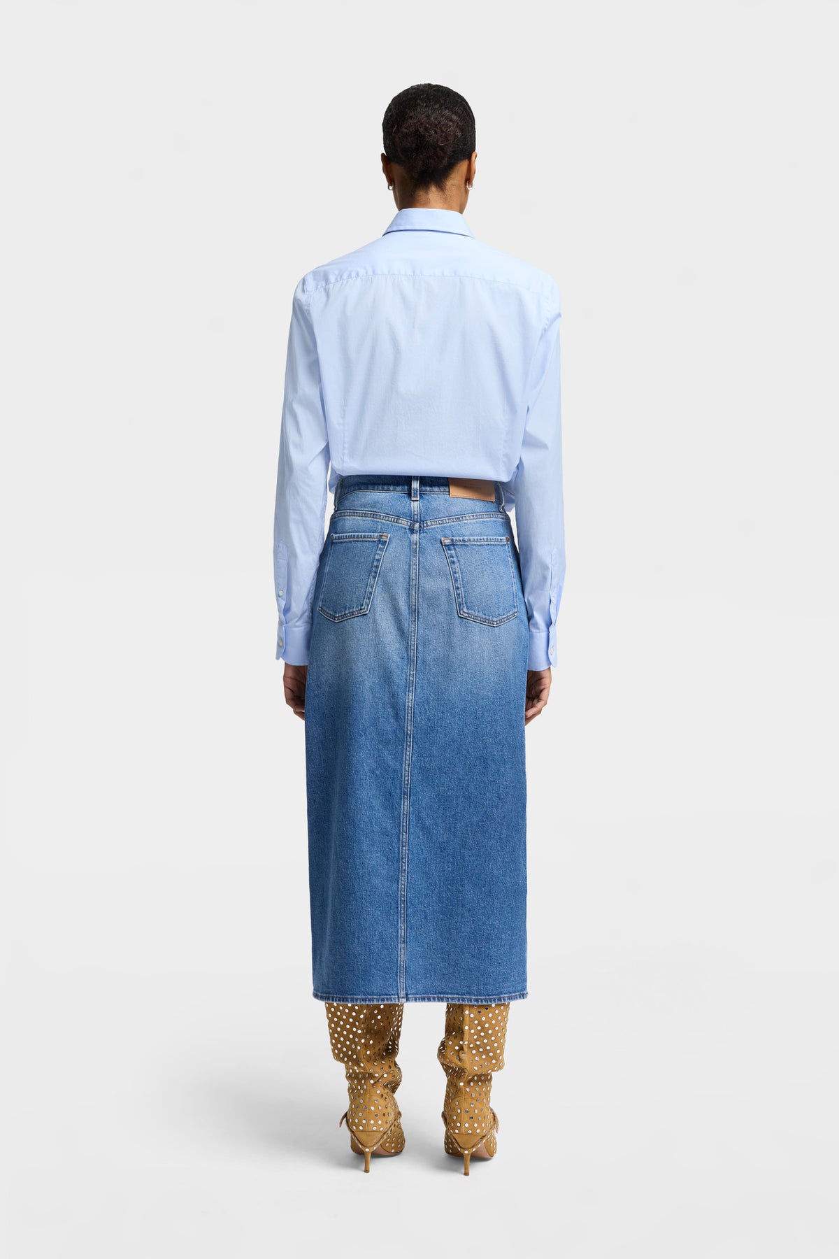 Falda Mujer Libby Slit Skirt | 7 for all mankind