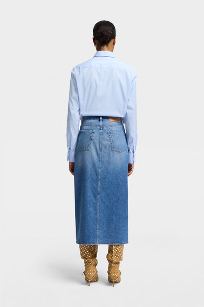 Falda Mujer Libby Slit Skirt | 7 for all mankind
