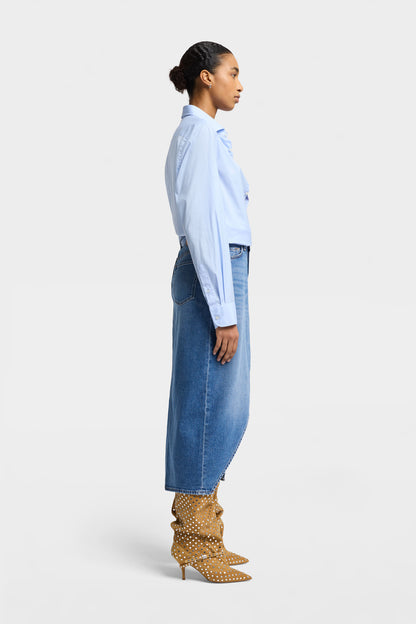 Falda Mujer Libby Slit Skirt | 7 for all mankind