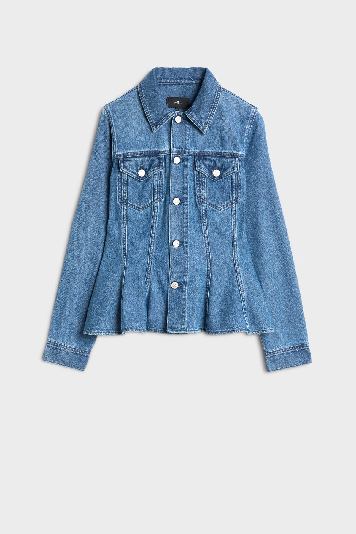 Chamarra Mujer Weightless Flounce Trucker Jacket | 7 for all mankind