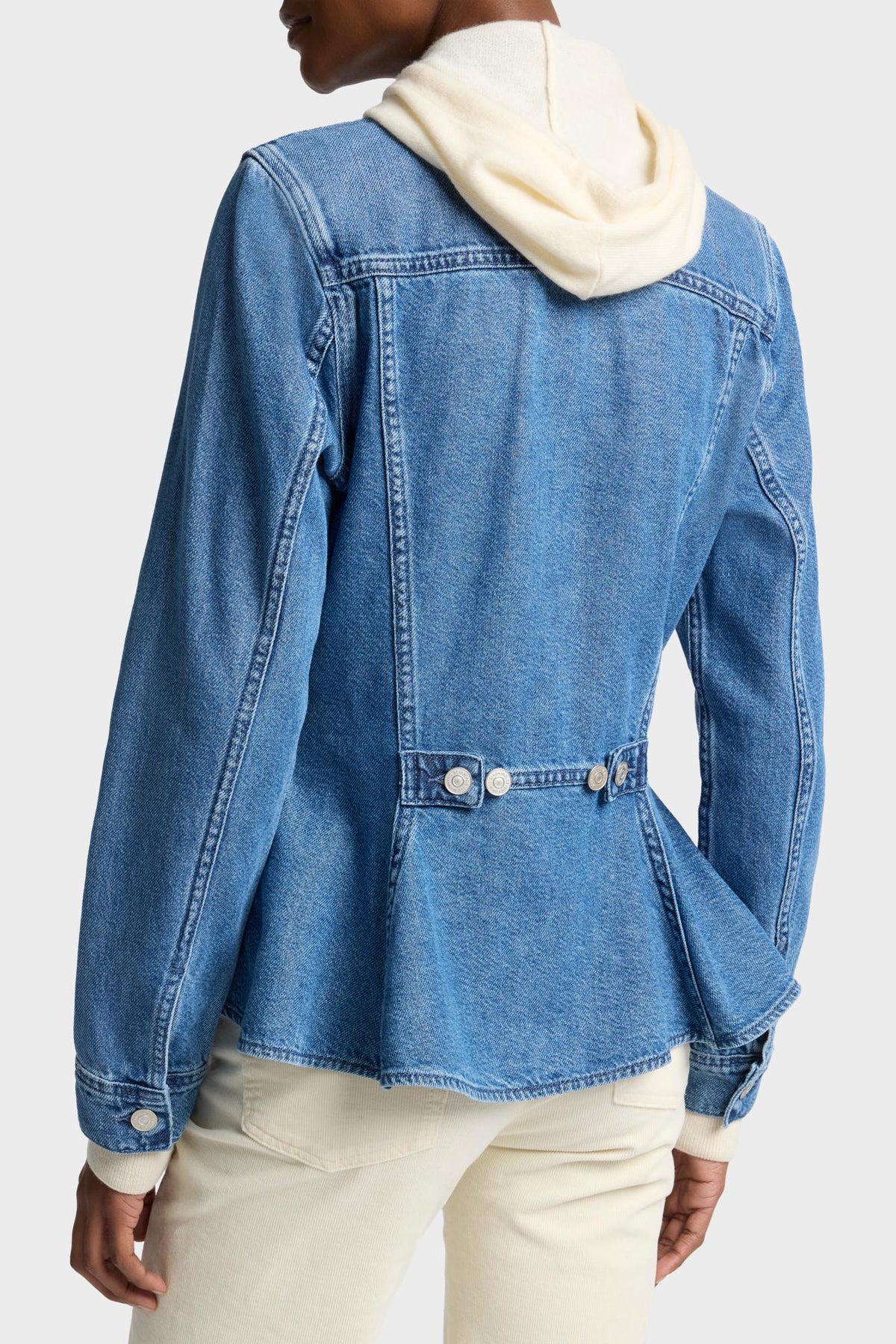Chamarra Mujer Weightless Flounce Trucker Jacket | 7 for all mankind