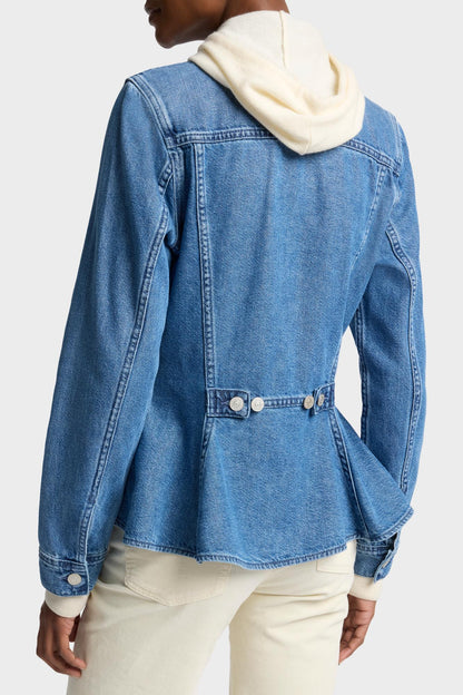 Chamarra Mujer Weightless Flounce Trucker Jacket | 7 for all mankind
