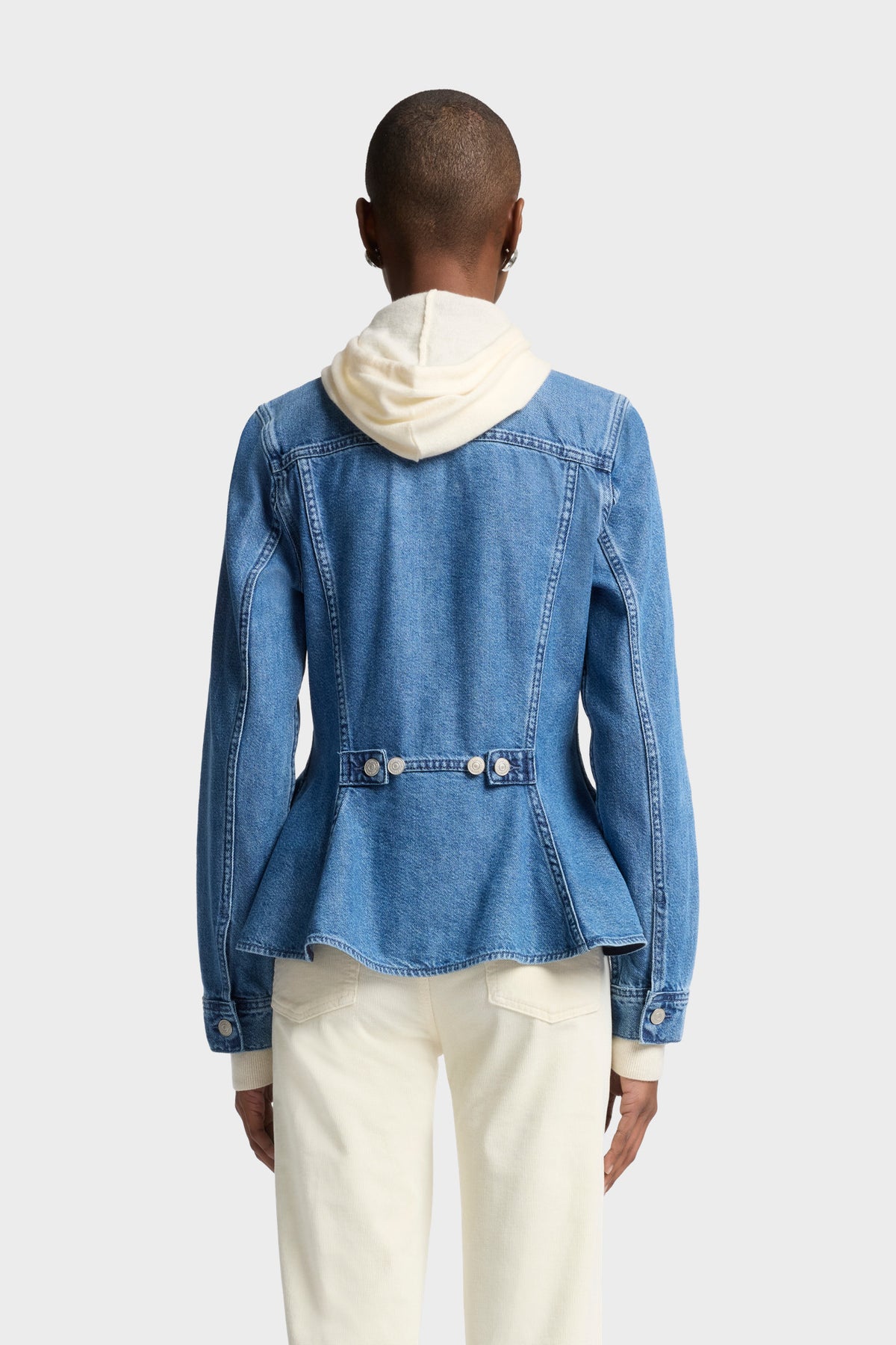 Chamarra Mujer Weightless Flounce Trucker Jacket | 7 for all mankind