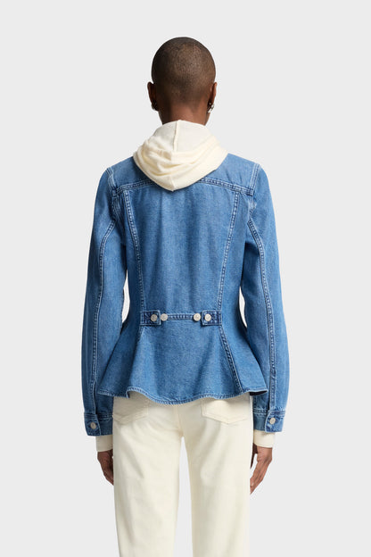 Chamarra Mujer Weightless Flounce Trucker Jacket | 7 for all mankind