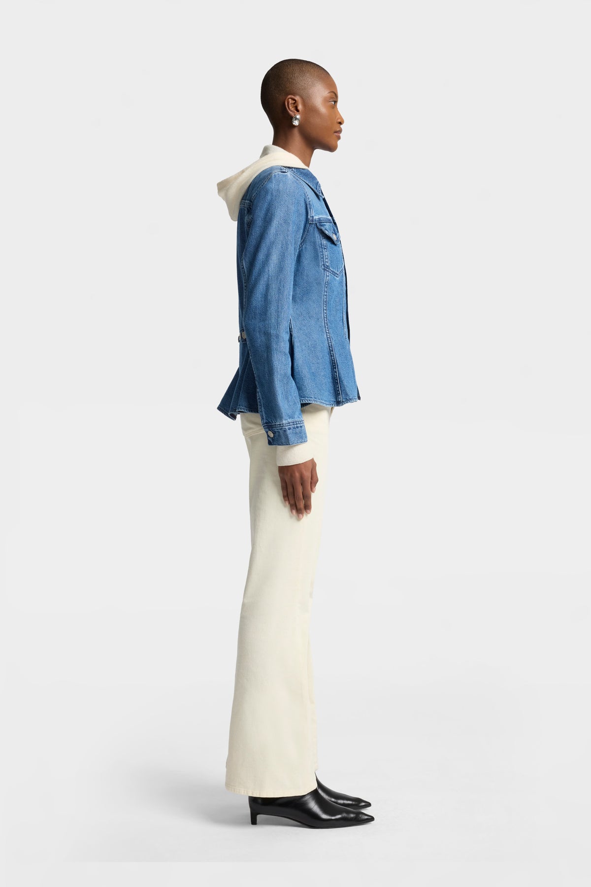 Chamarra Mujer Weightless Flounce Trucker Jacket | 7 for all mankind