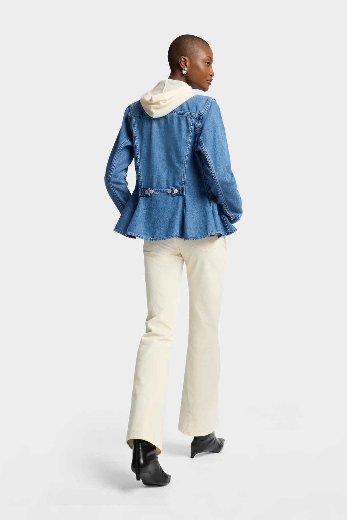 Chamarra Mujer Weightless Flounce Trucker Jacket | 7 for all mankind
