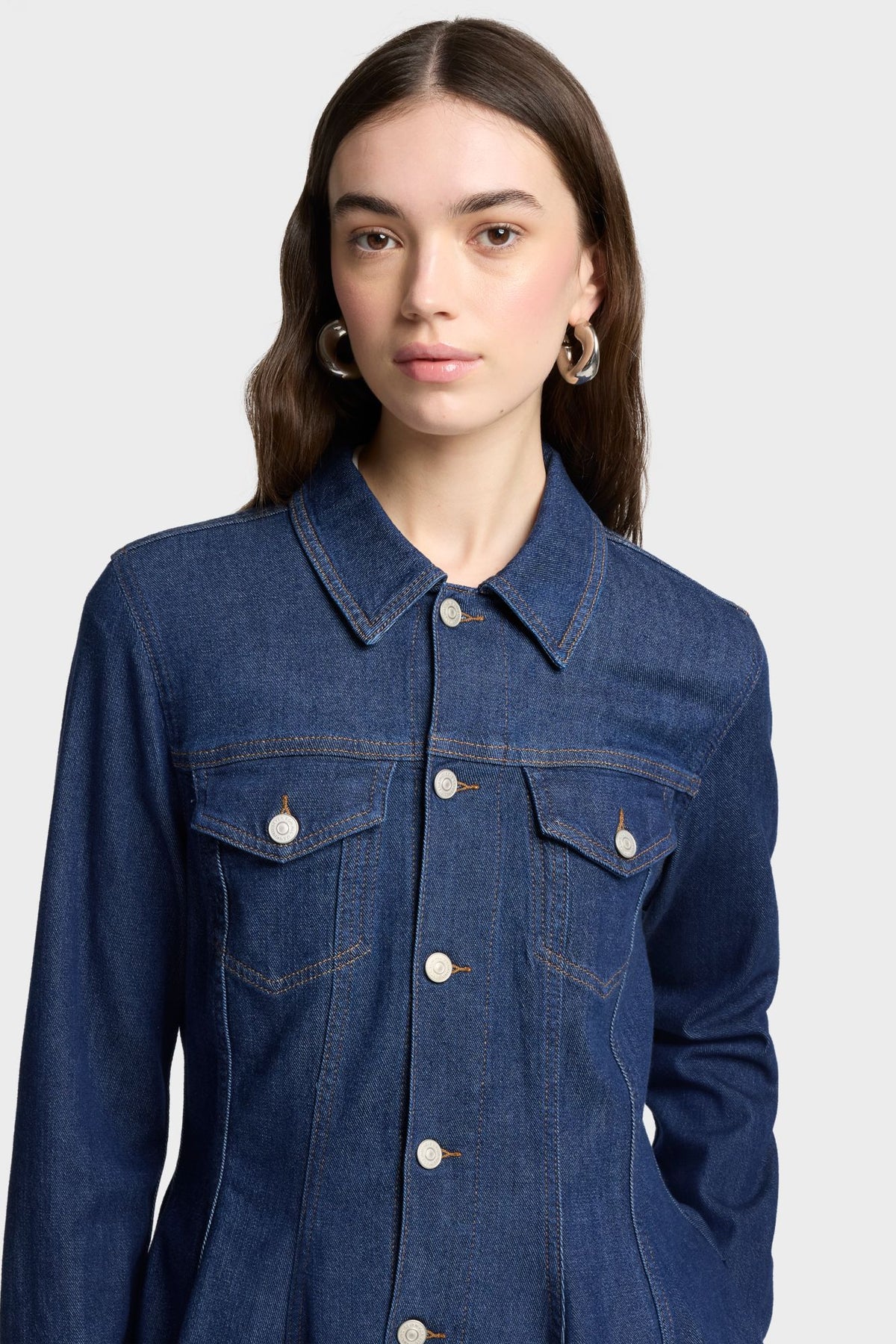 Chamarra Mujer Weightless Flounce Trucker Jacket | 7 for all mankind