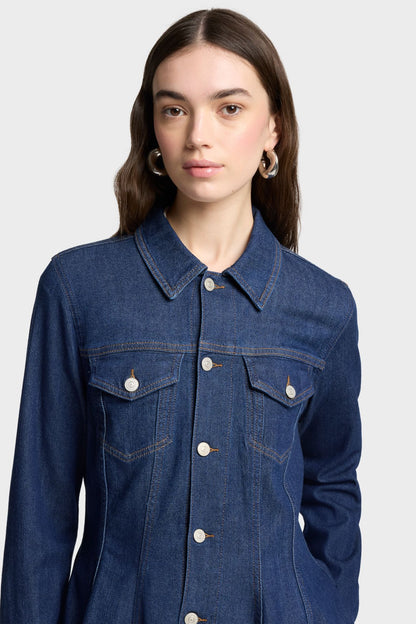Chamarra Mujer Weightless Flounce Trucker Jacket | 7 for all mankind