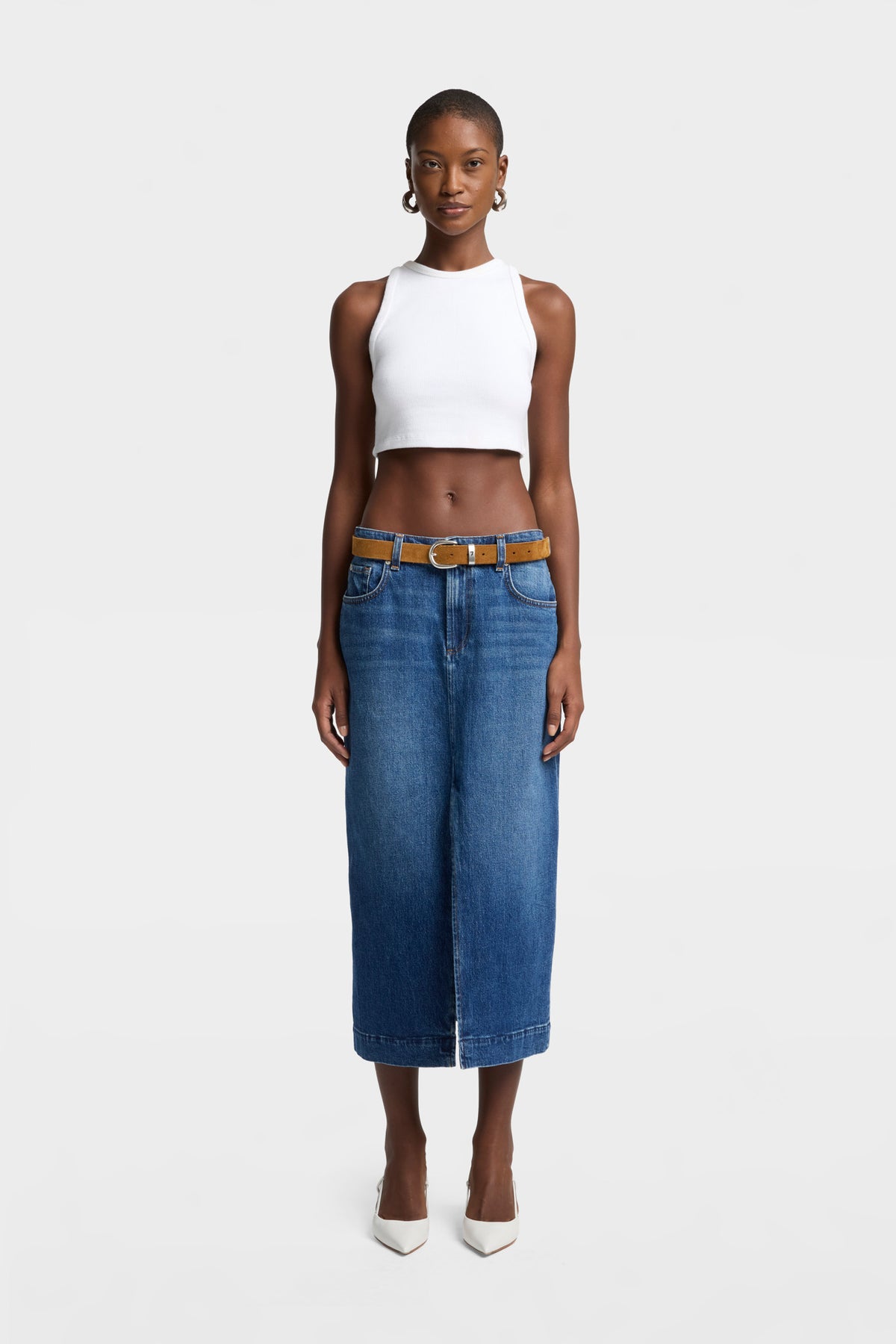 Falda Mujer Amber Midi Skirt | 7 for all mankind