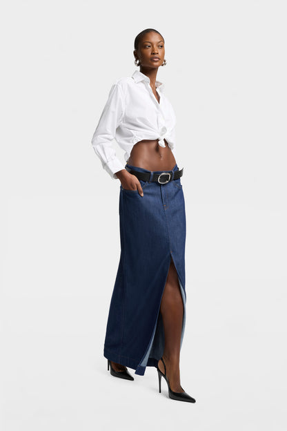 Falda Mujer Weightless Front Slit Maxi Skirt | 7 for all mankind