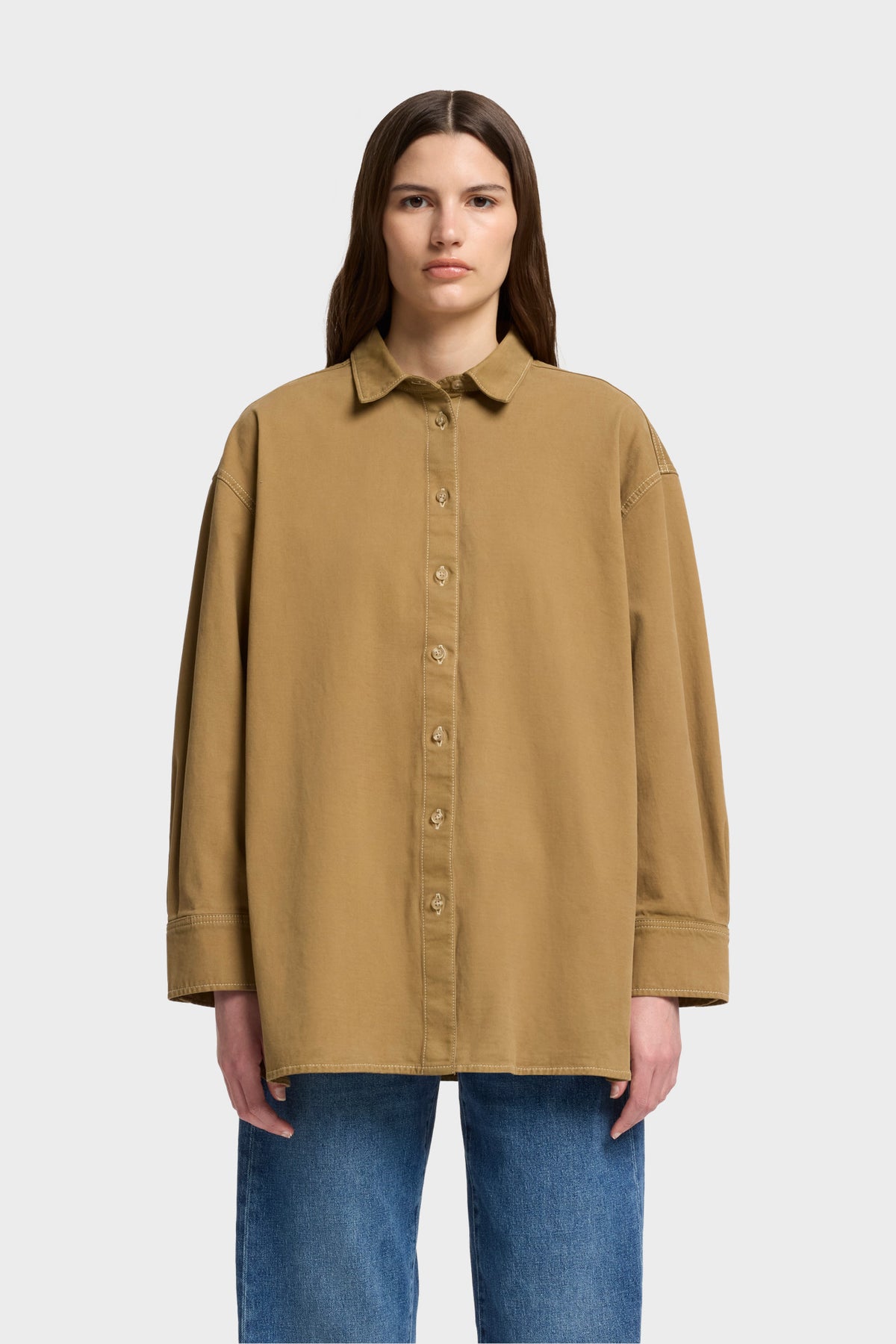 Camisa Mujer Comfort Twill Nina Relaxed Overshirt | 7 for all mankind