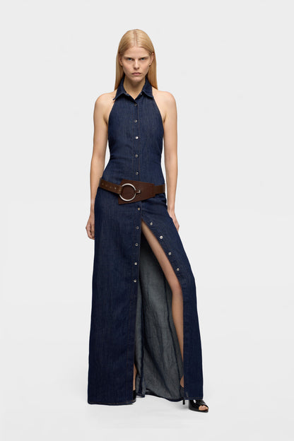Vestido Mujer Halter Maxi Dress | 7 for all mankind