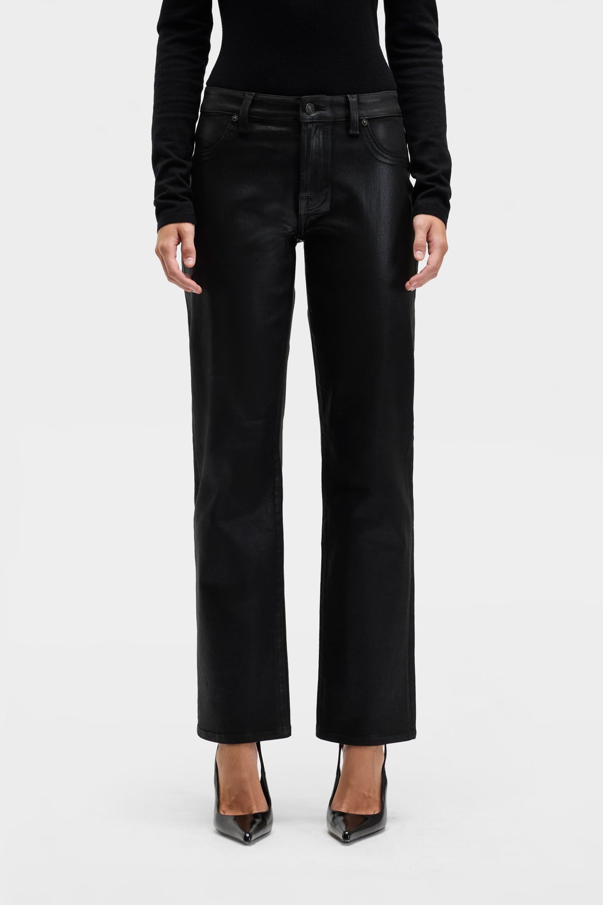 Pantalón de Mujer Coated Calie Straight | 7 for all mankind