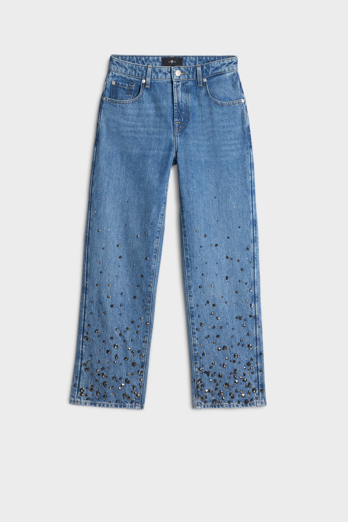 Jeans de Mujer Mankind Embellished Calie Straight Ankle | 7 for all mankind