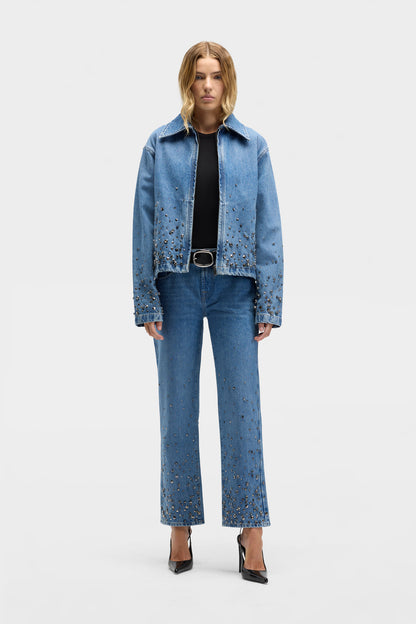 Jeans de Mujer Mankind Embellished Calie Straight Ankle | 7 for all mankind
