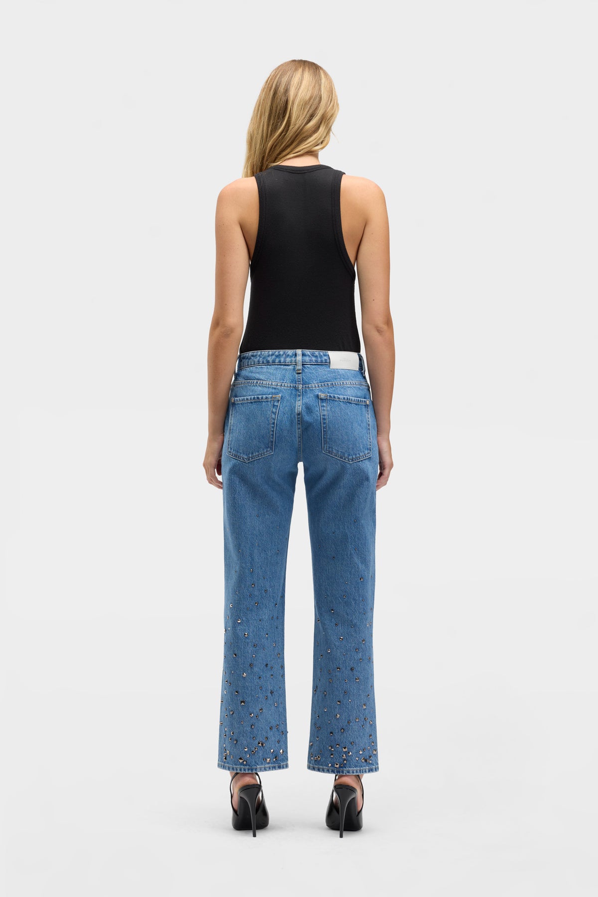 Jeans de Mujer Mankind Embellished Calie Straight Ankle | 7 for all mankind