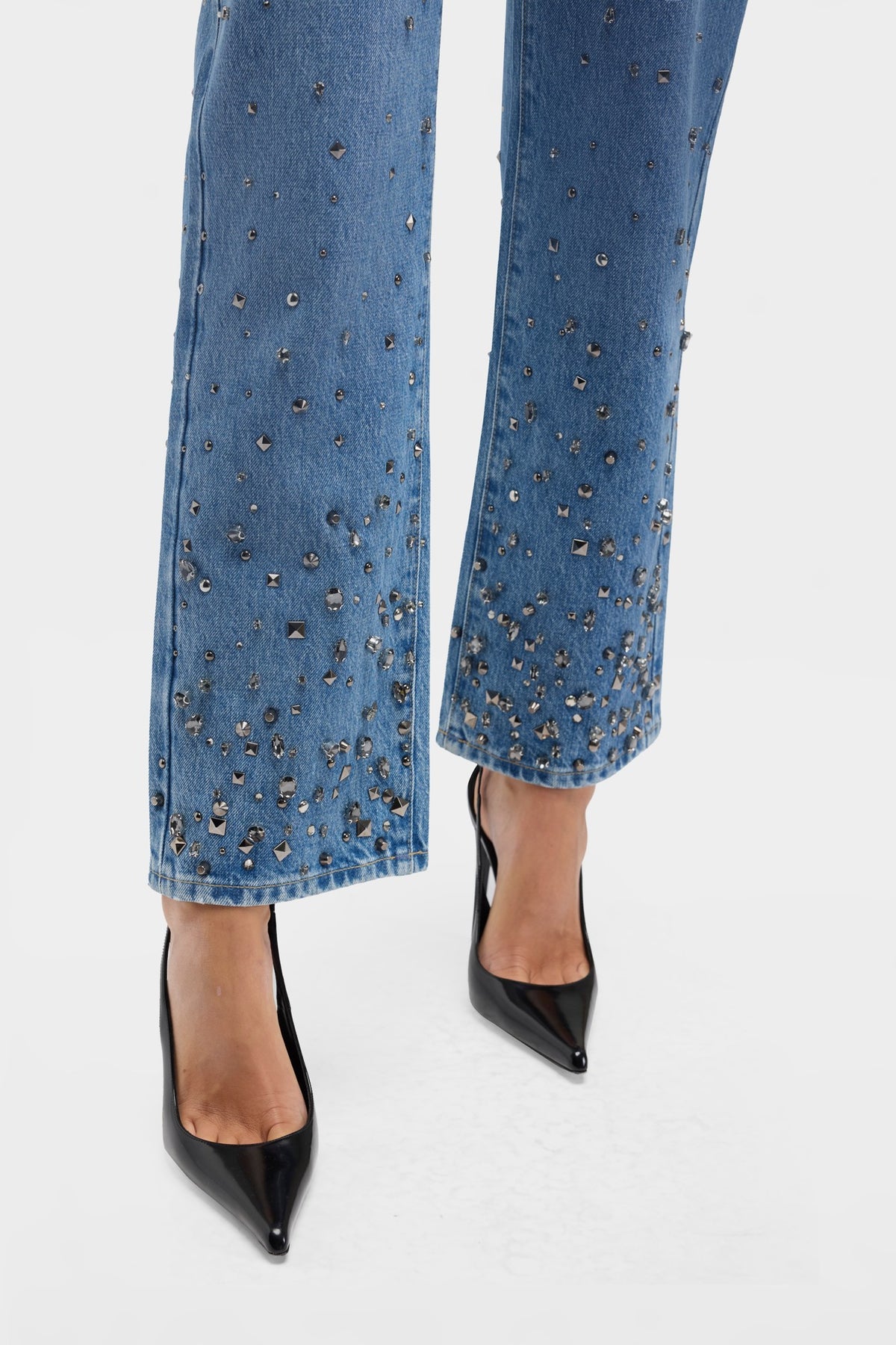 Jeans de Mujer Mankind Embellished Calie Straight Ankle | 7 for all mankind