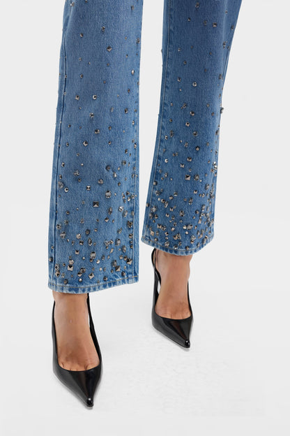 Jeans de Mujer Mankind Embellished Calie Straight Ankle | 7 for all mankind
