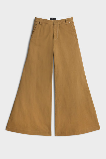 Pantalón de Mujer Comfort Twill Willow Palazzo Wide Leg | 7 for all mankind