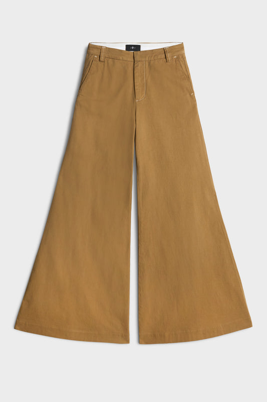 Pantalón de Mujer Comfort Twill Willow Palazzo Wide Leg | 7 for all mankind
