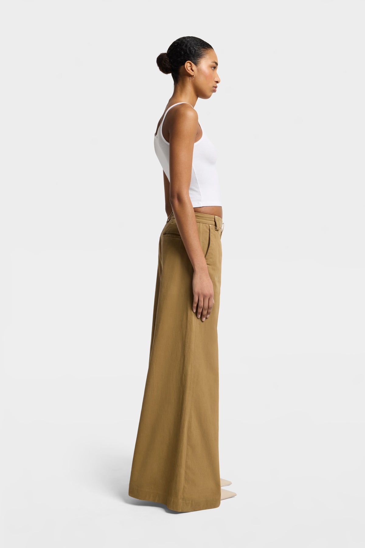Pantalón de Mujer Comfort Twill Willow Palazzo Wide Leg | 7 for all mankind