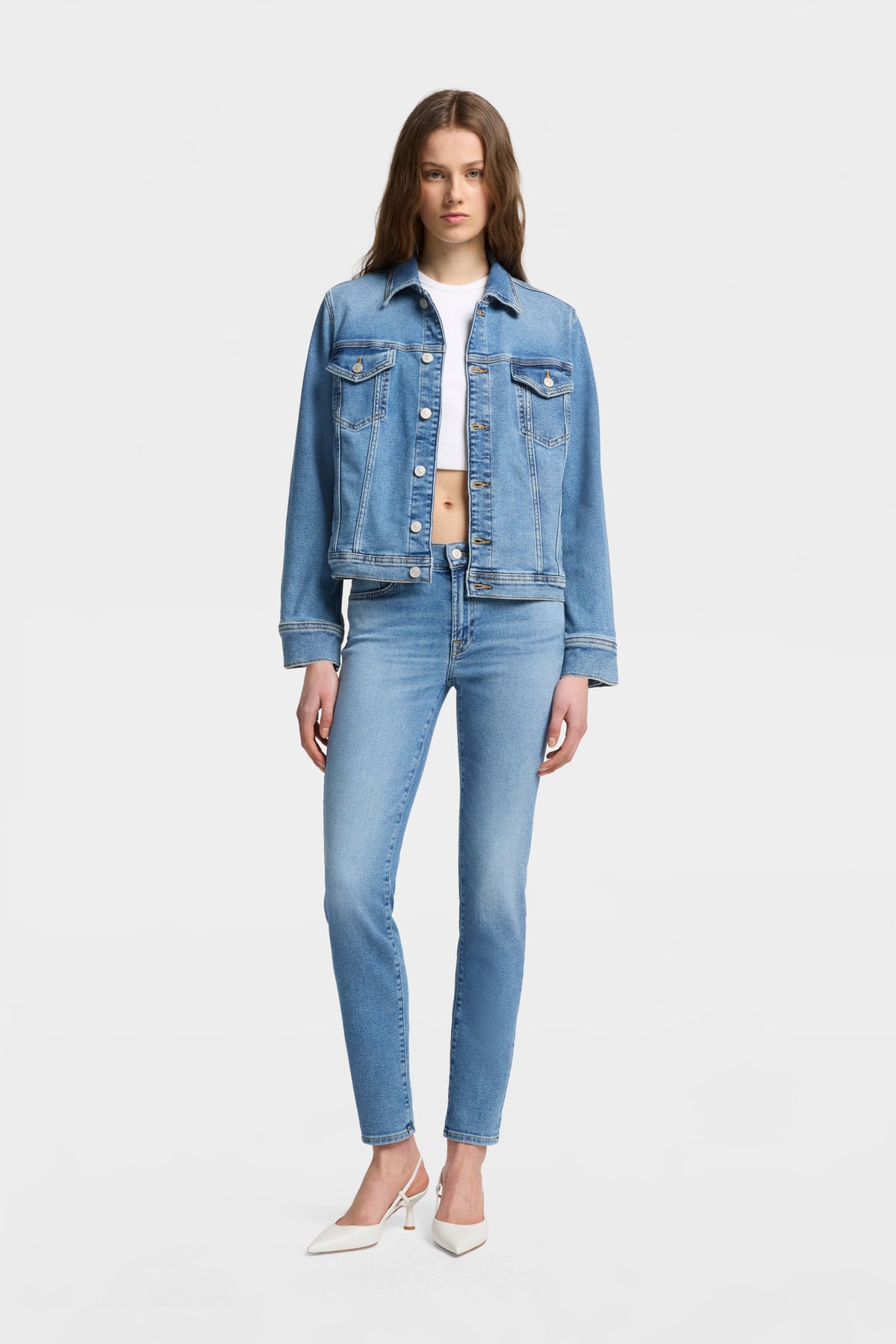Chamarra Mujer Luxe Vintage Adi Trucker Jacket | 7 for all mankind