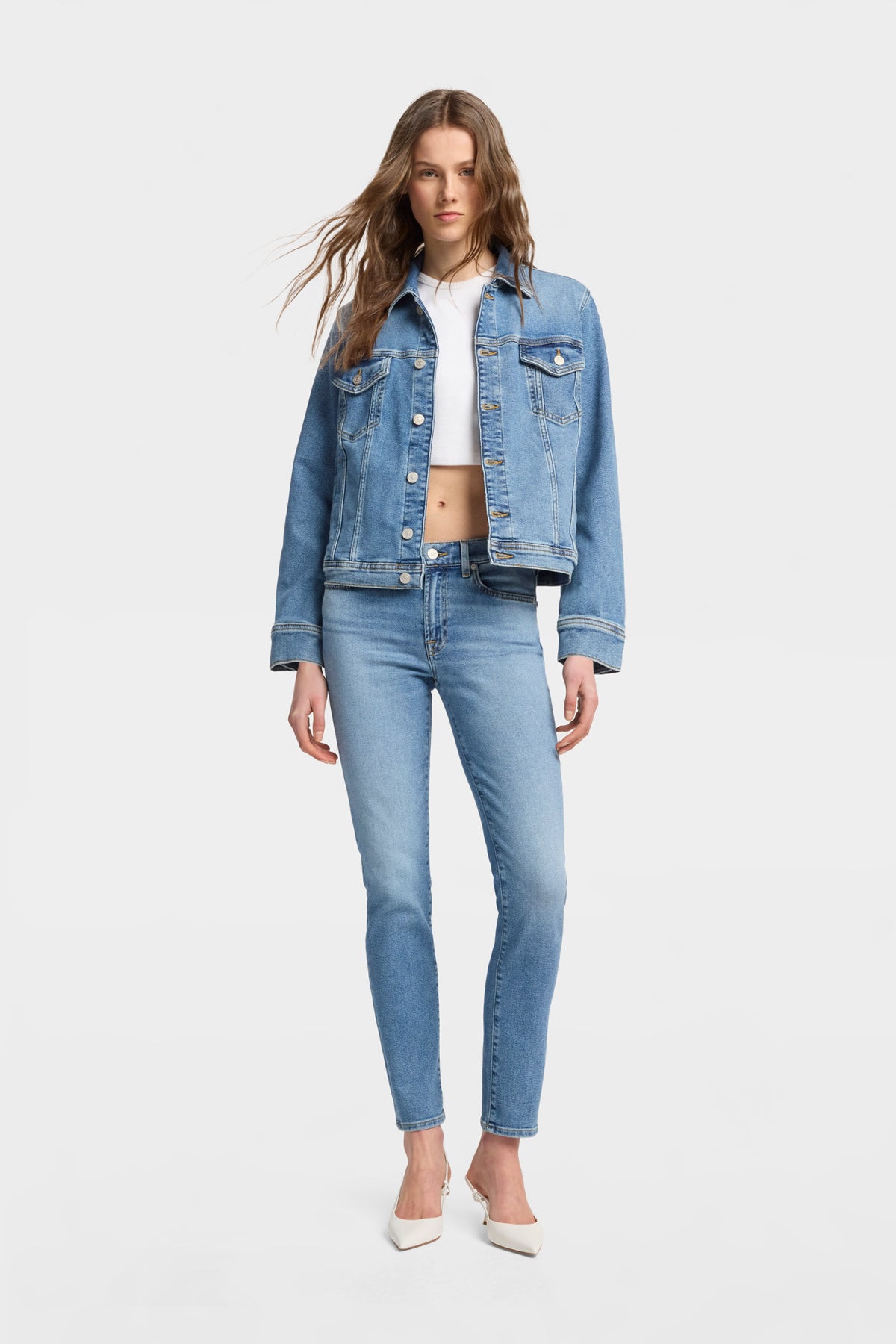 Chamarra Mujer Luxe Vintage Adi Trucker Jacket | 7 for all mankind