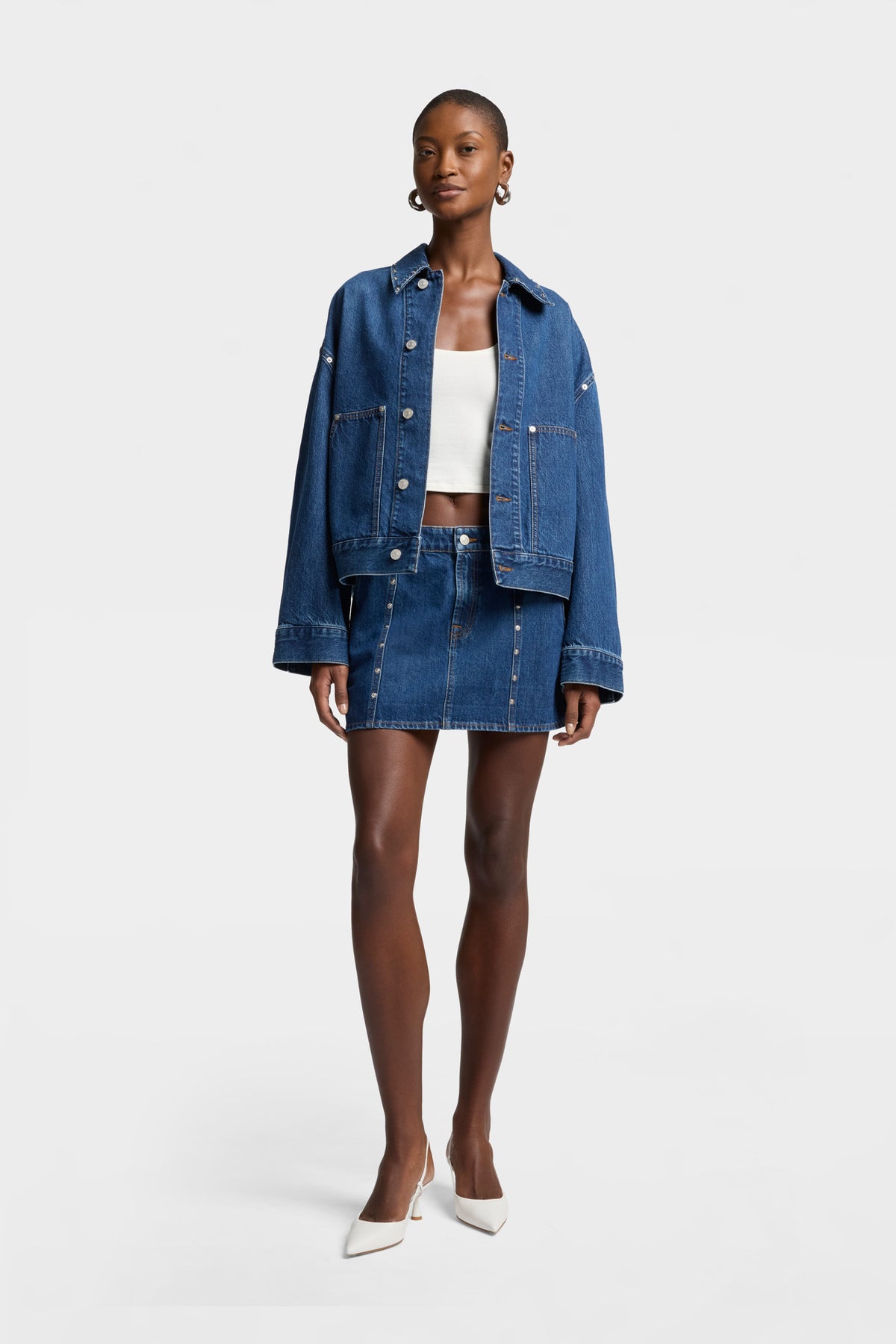 Falda Mujer Mankind Milly Studded Mini Skirt | 7 for all mankind