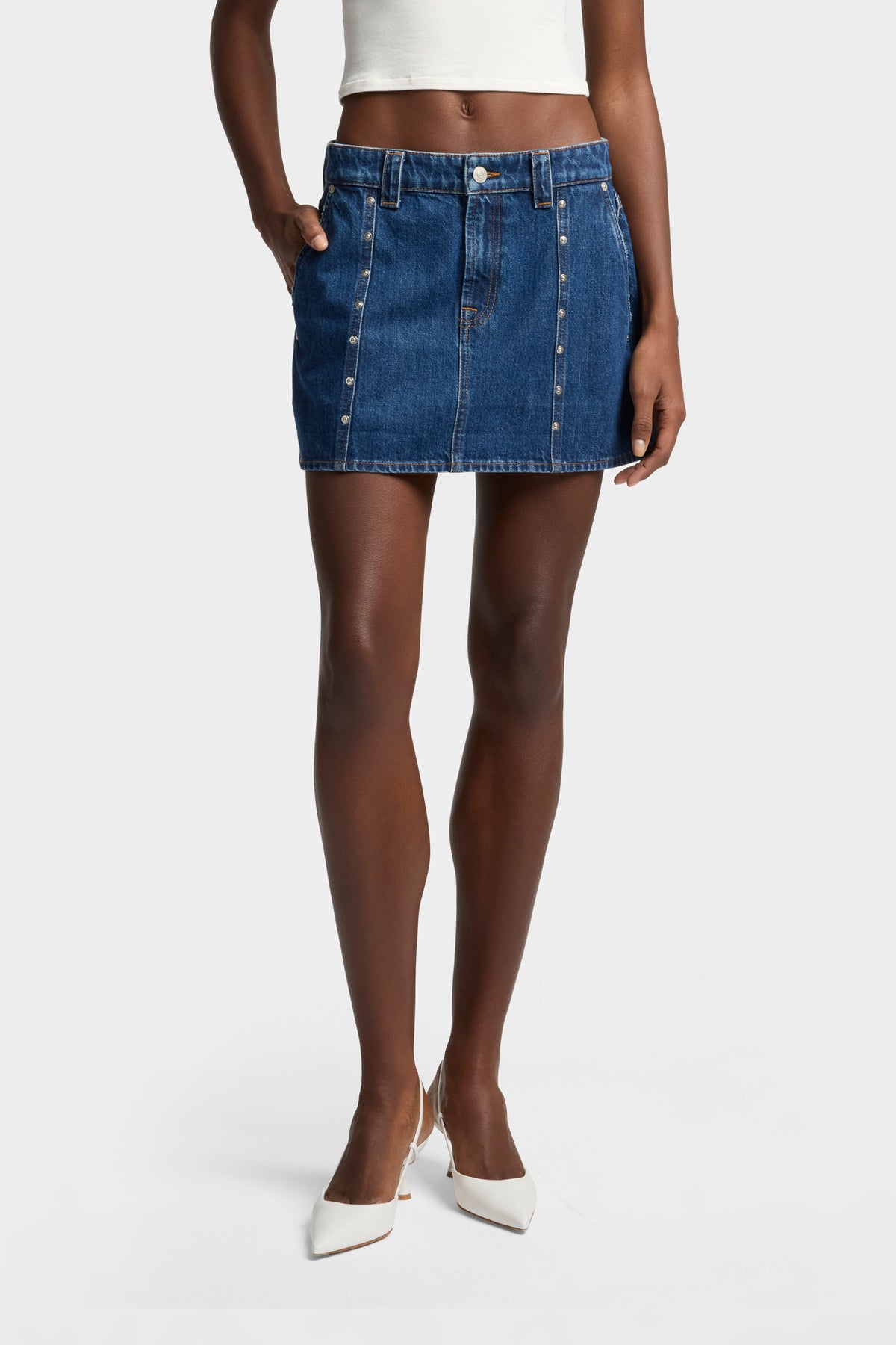 Falda Mujer Mankind Milly Studded Mini Skirt | 7 for all mankind