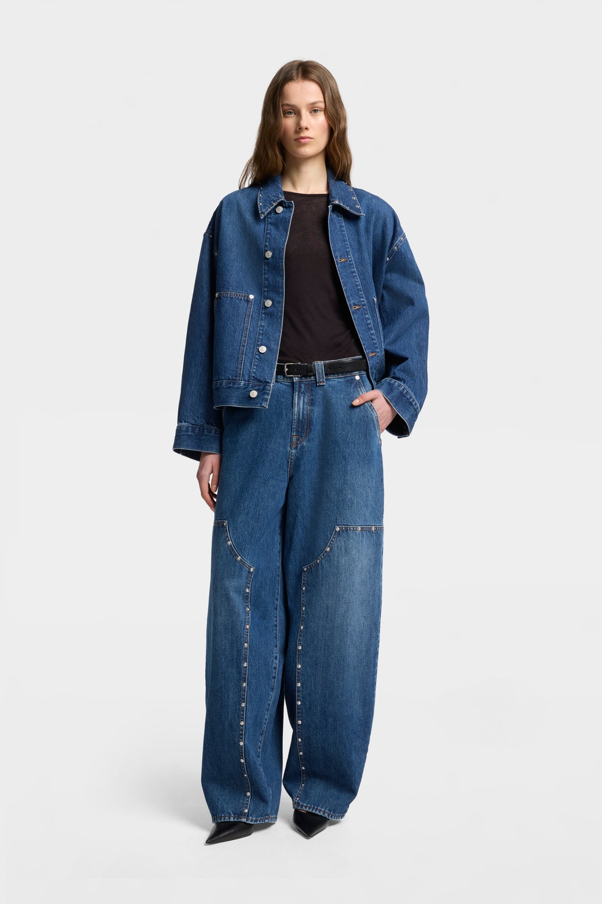 Chamarra Mujer Mankind Cropped Carpenter Jacket | 7 for all mankind