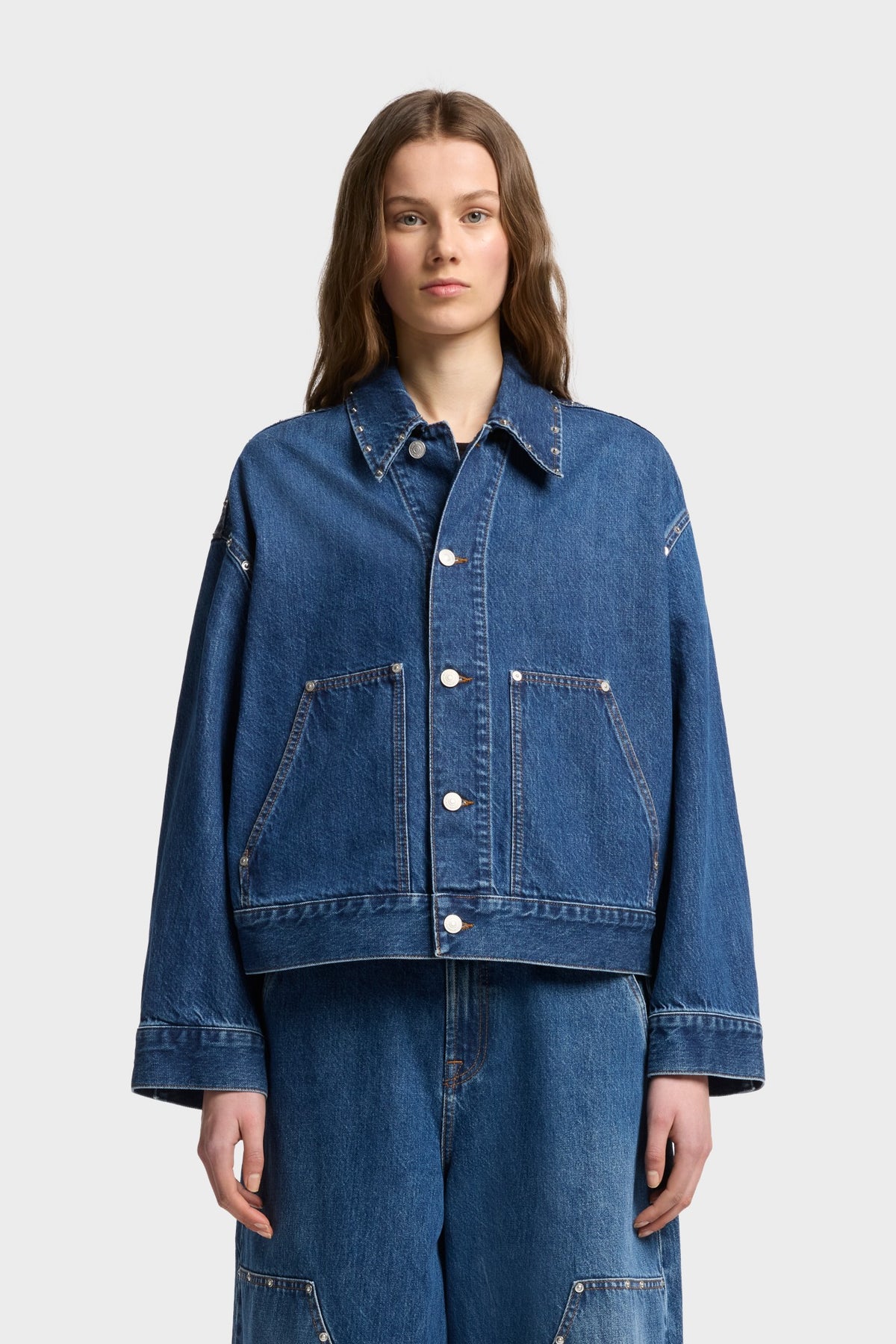 Chamarra Mujer Mankind Cropped Carpenter Jacket | 7 for all mankind