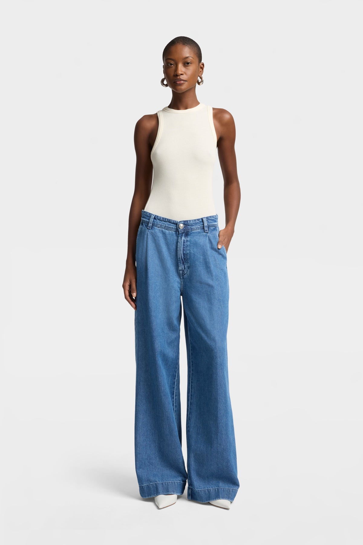 Pantalón Mujer Weightless Pleated Trouser | 7 for all mankind