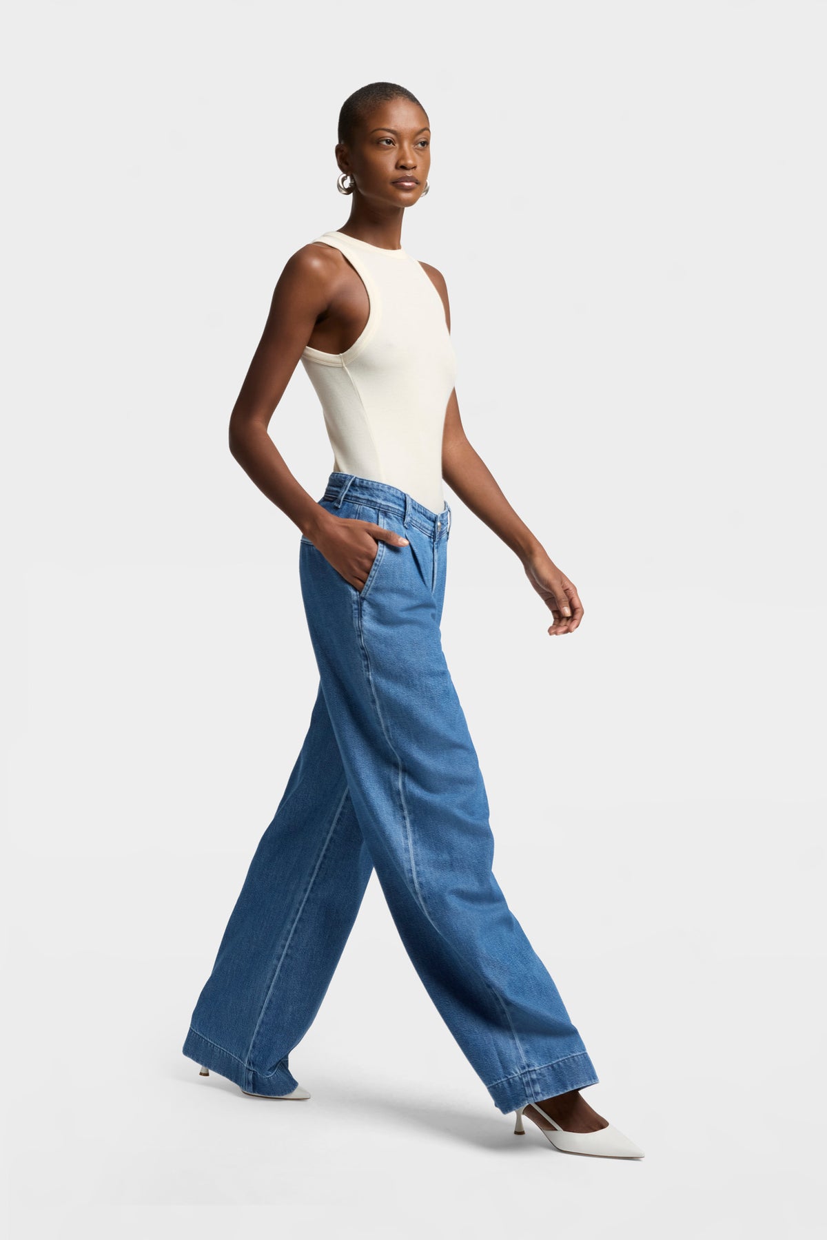 Pantalón Mujer Weightless Pleated Trouser | 7 for all mankind