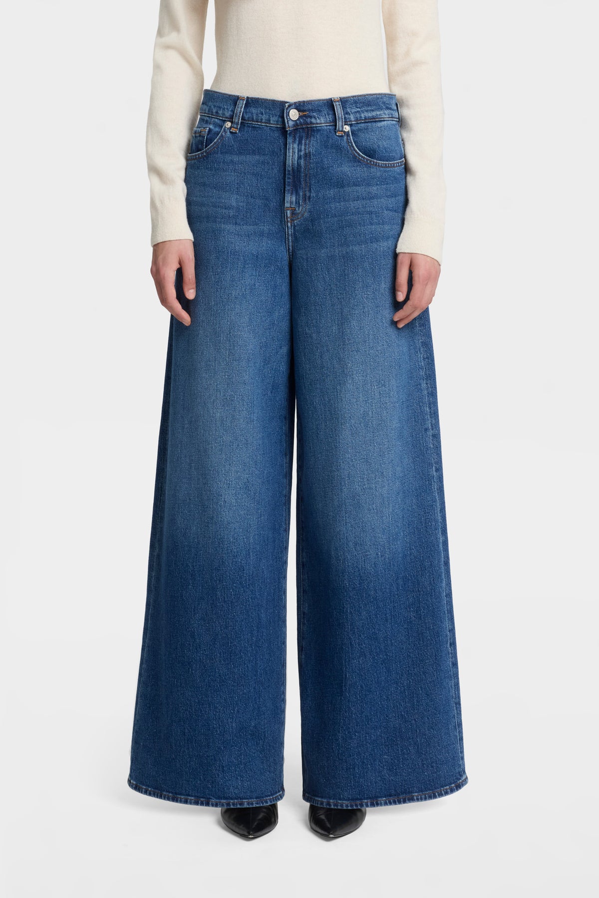 Jeans de Mujer Mankind Marie Cuffed Wide Leg | 7 for all mankind