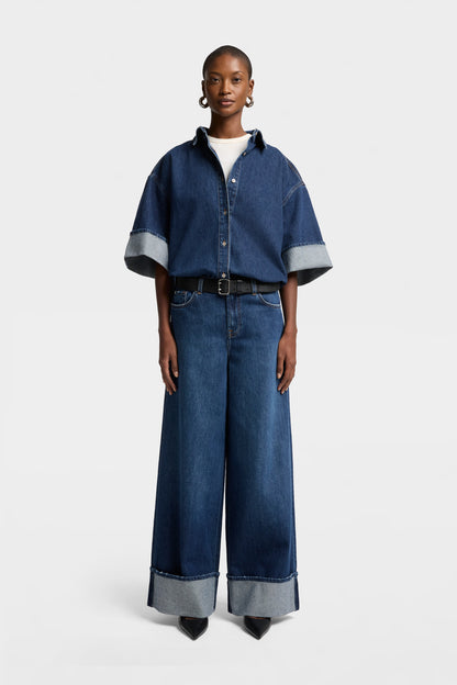 Jeans de Mujer Mankind Marie Cuffed Wide Leg | 7 for all mankind