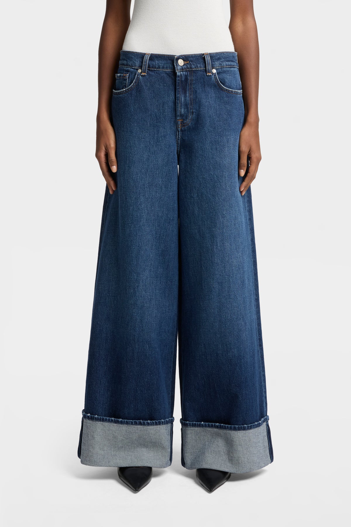 Jeans de Mujer Mankind Marie Cuffed Wide Leg | 7 for all mankind