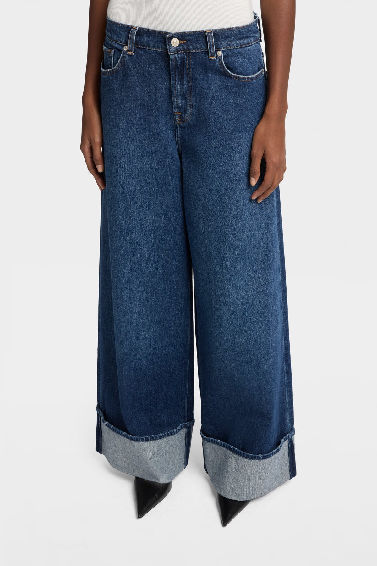 Jeans de Mujer Mankind Marie Cuffed Wide Leg | 7 for all mankind