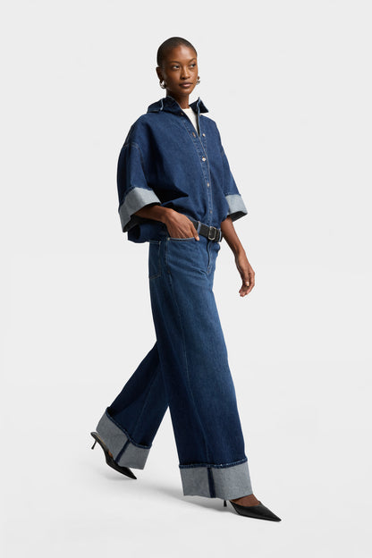 Jeans de Mujer Mankind Marie Cuffed Wide Leg | 7 for all mankind