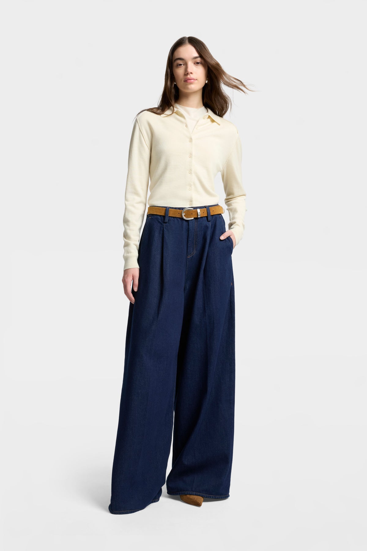 Jeans de Mujer Mankind Pleated Wide Leg Trouser | 7 for all mankind