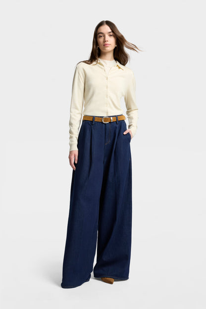 Jeans de Mujer Mankind Pleated Wide Leg Trouser | 7 for all mankind