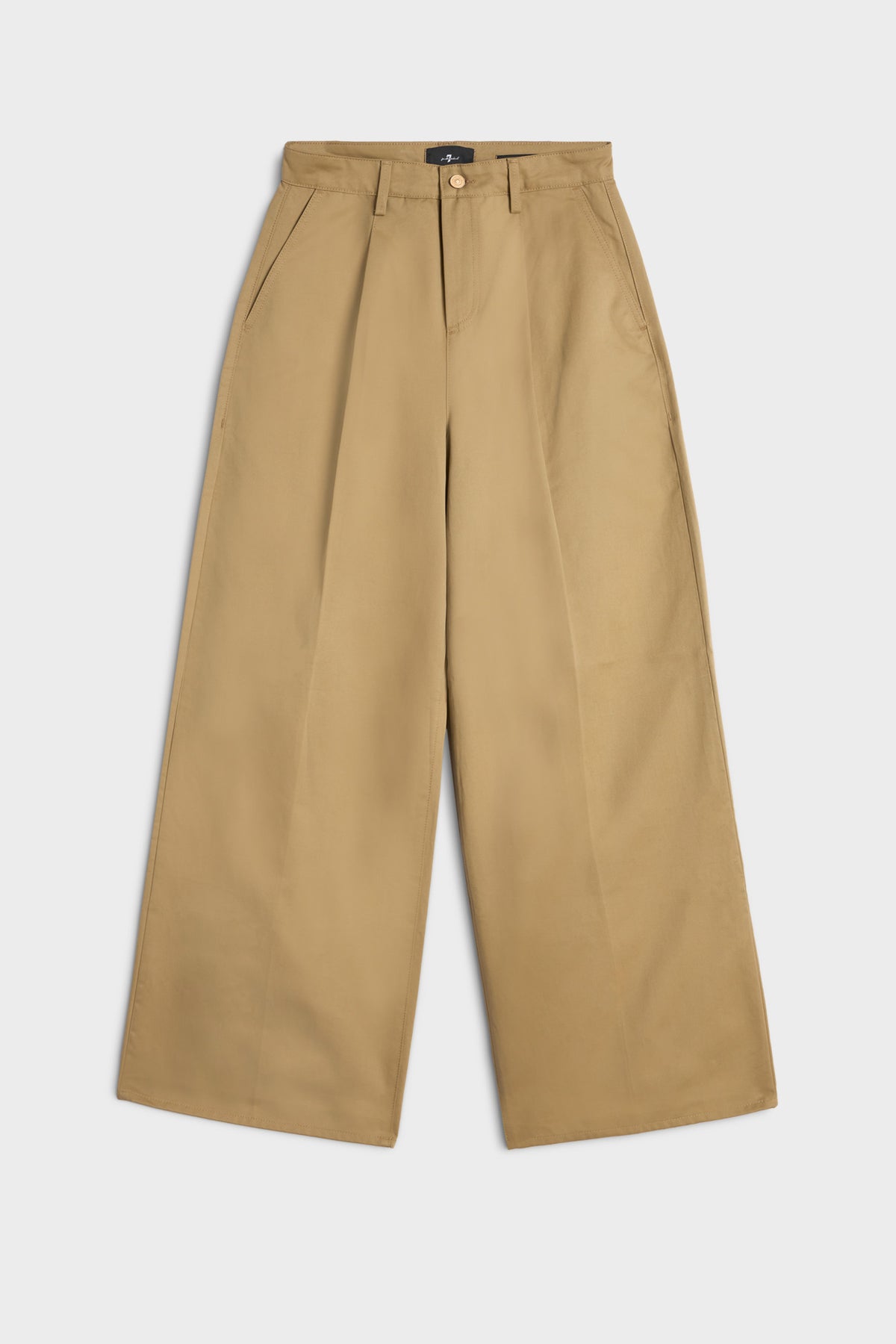 Pantalón de Mujer Comfort Twill Pleated Wide Leg Trouser | 7 for all mankind