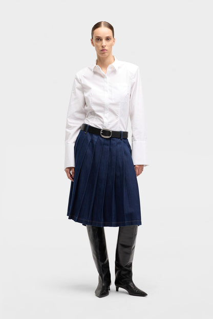 Falda Mujer Mankind Pleated Midi Skirt | 7 for all mankind