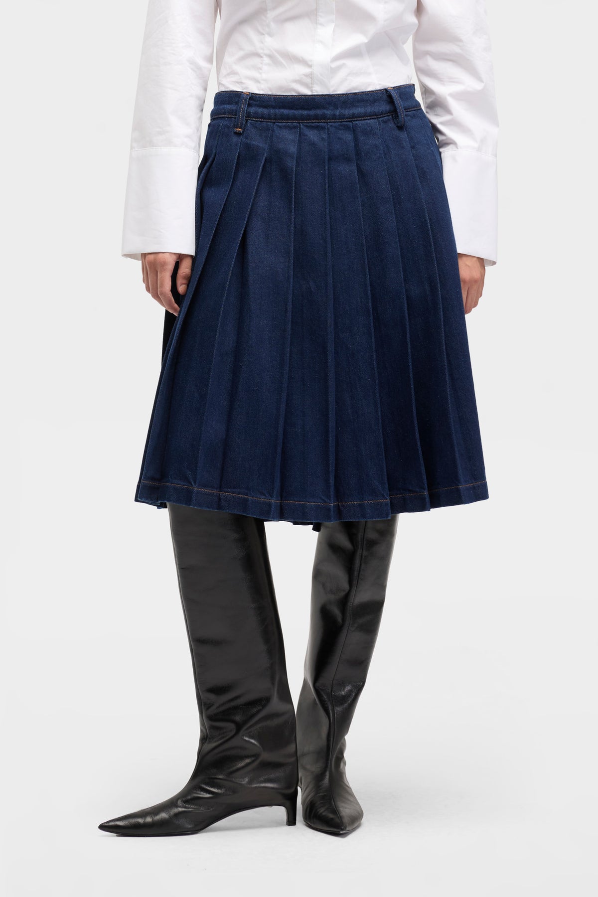 Falda Mujer Mankind Pleated Midi Skirt | 7 for all mankind