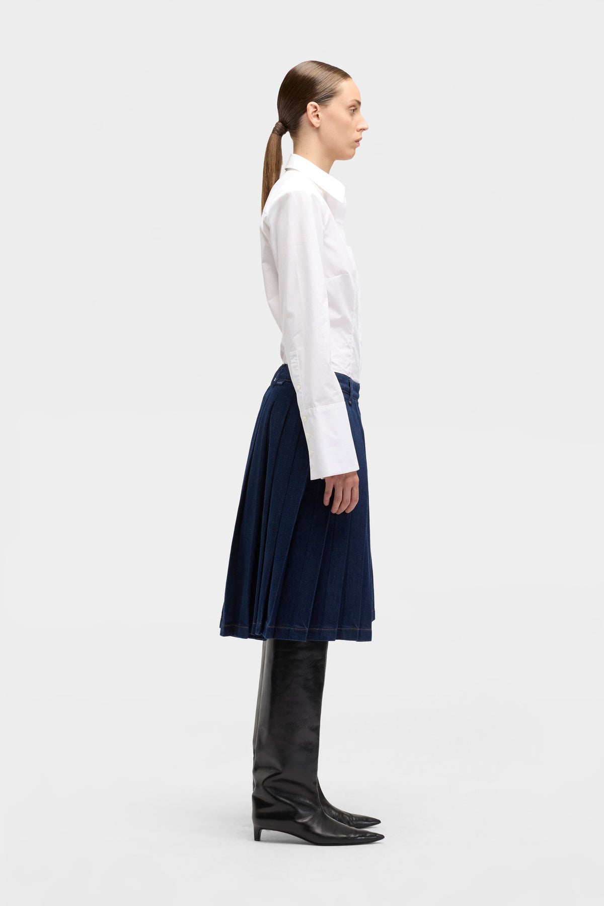 Falda Mujer Mankind Pleated Midi Skirt | 7 for all mankind